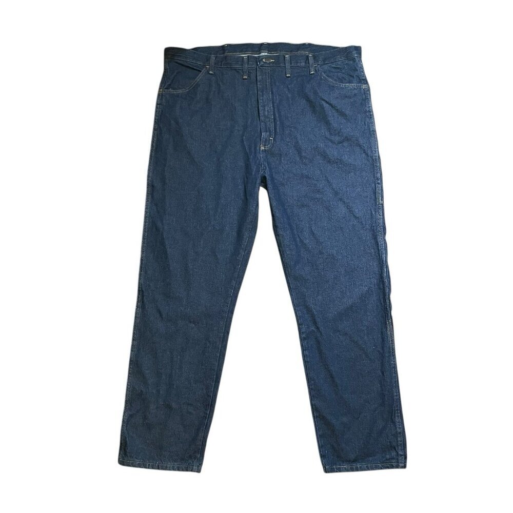 Rustler Jeans Men’s Blue Jeans 46x32 100% Cotton Dark Wash Straight Leg‎